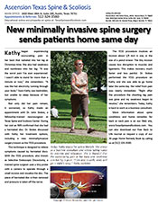 texas patient success story kathy yess procedure dr john stokes, spine surgeon