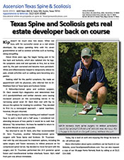 successful return to action after spine surgery in texas, houston, austin, waco, san antonio