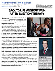 successful return to action after injection therapy for herniated disc in texas, houston, austin, waco, san antonio